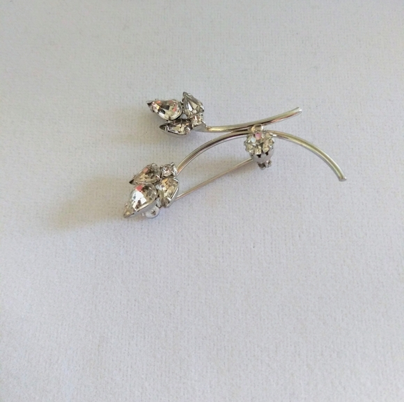 Vint. Long Stem Tulip Brooch - Picture 2 of 8